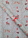 Hunt Characters on Aqua Wrapping Paper