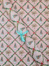 Topiary Trellis on Soft Pink Wrapping Paper