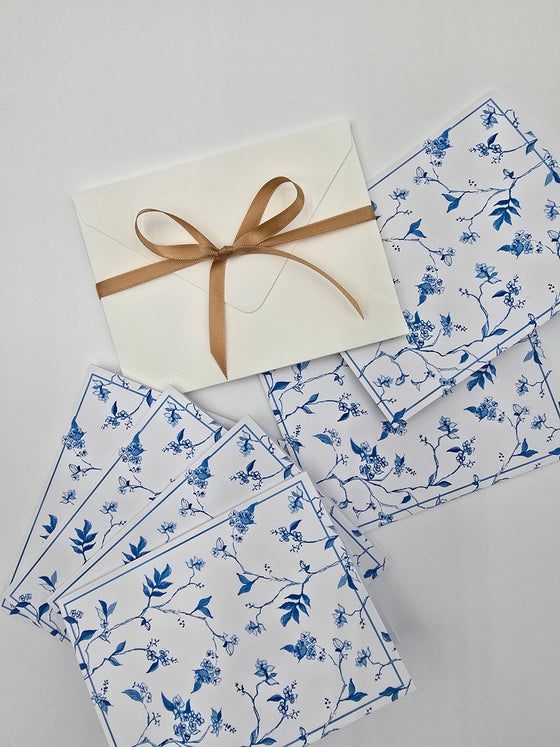 Blue and White Note Card Set