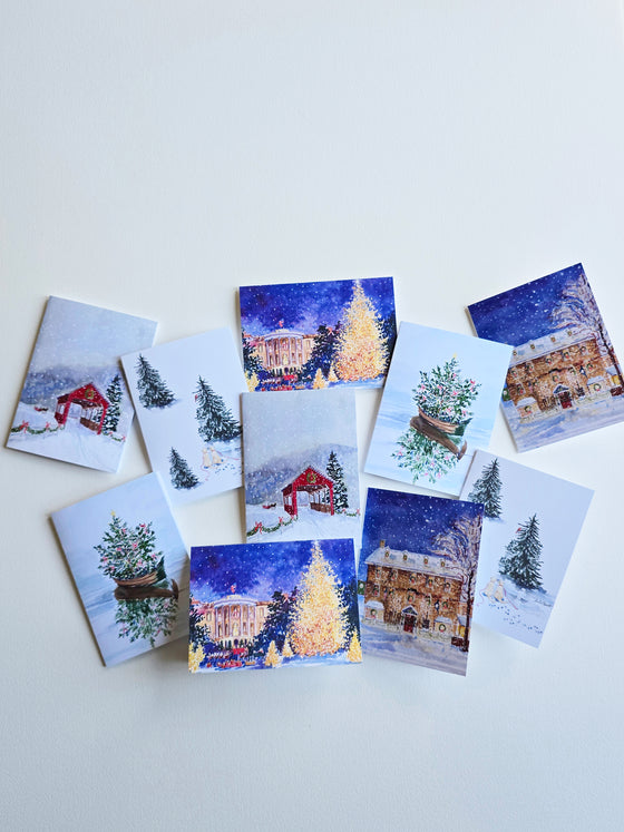 American Christmas Card Set