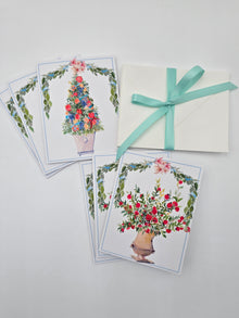  Topiary and Pomegranate Holiday Card Set