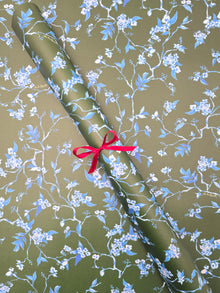  Chinoiserie on Green Wrapping Paper