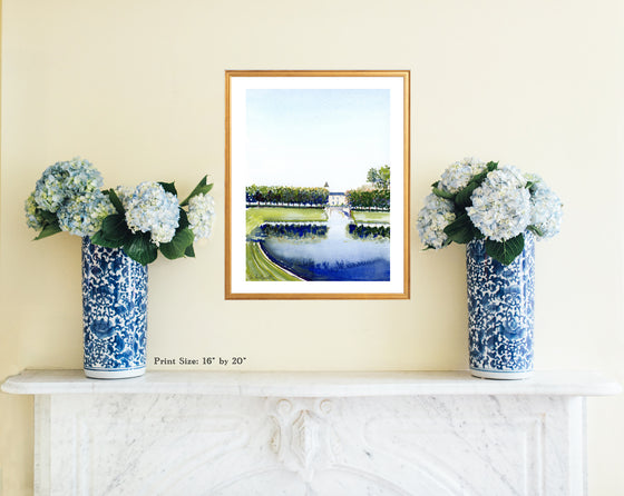 Print of Reflection at Villandry