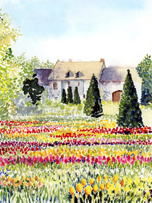  Print of Cutting Garden at Chenonceau