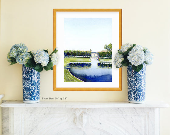 Print of Reflection at Villandry