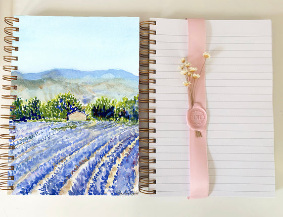 Lavender Fields Garden Notebook