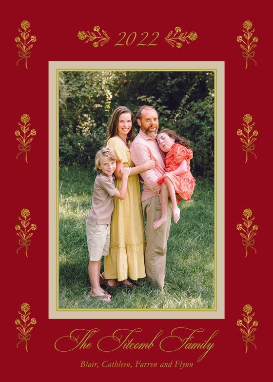 Gold Foil Pear Tree Christmas Card LME x CFP Collaboration