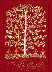  Gold Foil Pear Tree Christmas Card LME x CFP Collaboration