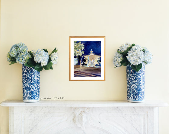 Print of "Palm Beach Memorial Fountain"